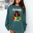 Future HBCU Grad Girl HBCU Toddler Kids Graduation Comfort Colors Sweatshirt Blue Spruce