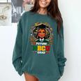 Future HBCU Grad Graduation Students Girl Kids Comfort Colors Sweatshirt Blue Spruce