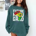 Future HBCU Graduate Afro Girls College Graduation Comfort Colors Sweatshirt Blue Spruce