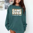 Game Over Class Of 2018 Graduation Shirt Comfort Colors Sweatshirt Blue Spruce