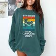 Gamer Graduation 2021 Retro 9th Grade Level Complete Comfort Colors Sweatshirt Blue Spruce