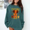Girl Future HBCU Graduate Afro College Graduation Kids Comfort Colors Sweatshirt Blue Spruce