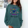 Goodbye Kindergarten Graduation Class 2025 1st Grade Kids Comfort Colors Sweatshirt Blue Spruce
