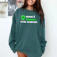 Grade 5 Level Achieved Video Gamer 5th Grade Graduation Comfort Colors Sweatshirt Blue Spruce