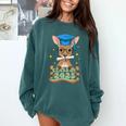 Graduate Kangaroo Class Of 2025 Kids Graduation Comfort Colors Sweatshirt Blue Spruce
