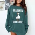 Graduated Silly Goose Student Graduation 2026 Grad Comfort Colors Sweatshirt Blue Spruce