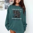 Graduation Apparel How To Eat Elephant One Bite At A Time Comfort Colors Sweatshirt Blue Spruce