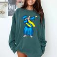 Graduation Dabbing 2018 Graduate Comfort Colors Sweatshirt Blue Spruce