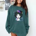 Graduation Masters Degree Woman Queen Graduate 2025 Comfort Colors Sweatshirt Blue Spruce