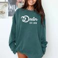 Graduation For New Doctors Est 2019 Comfort Colors Sweatshirt Blue Spruce