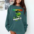 Graduation Preschool Dinosaur T Rex Crushed It Boys Grad Comfort Colors Sweatshirt Blue Spruce