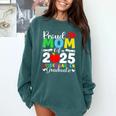 Graduation Proud Mom Of 2025 Kindergarten Graduate Comfort Colors Sweatshirt Blue Spruce