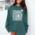 Graduation Shirt Straight Outta Elementary Comfort Colors Sweatshirt Blue Spruce