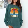 Graduation Six Seven Bruh Dabbing 67 Meme 6 7 Boys Kids Comfort Colors Sweatshirt Blue Spruce