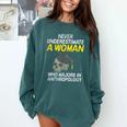 Graduation Student Who Majors In Anthropology Comfort Colors Sweatshirt Blue Spruce