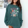 Groovy DSW Doctor Of Social Work Graduation DSW Graduate Comfort Colors Sweatshirt Blue Spruce