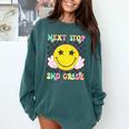 Groovy Next Stop 2nd Grade 1st Grade Graduation 2025 Comfort Colors Sweatshirt Blue Spruce