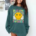 Groovy Next Stop 2nd Grade 1st Grade Graduation 2025 Premium Comfort Colors Sweatshirt Blue Spruce