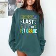 Happy Last Day Of 1st Grade Shirt Cutie Graduation Comfort Colors Sweatshirt Blue Spruce