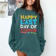 Happy Last Day Of 2nd Grade Shirt Second Grade Graduation Comfort Colors Sweatshirt Blue Spruce