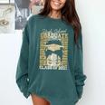 High School Graduate Queen Class Of 2021 Graduation Comfort Colors Sweatshirt Blue Spruce