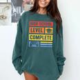 High School Level Complete Class Of 2024 Senior Graduation Comfort Colors Sweatshirt Blue Spruce