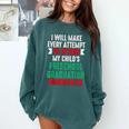 Hilarious Preschool Graduation Mom Dad Meme Preschooler Comfort Colors Sweatshirt Blue Spruce