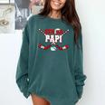 Hockey Senior Papi Graduation Class Of 2026 Kids Comfort Colors Sweatshirt Blue Spruce