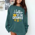Hotter By One Degree Graduation 2025 Comfort Colors Sweatshirt Blue Spruce