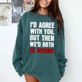 Humor Sarcastic Introvert Quote I'd Agree With You Comfort Colors Sweatshirt Blue Spruce Humor Sarcastic Introvert Quote I'd Agree With You Comfort Colors Sweatshirt Blue Spruce