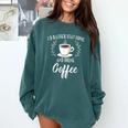 I'd Rather Stay Home And Drink Coffee Lover Introvert Shy Comfort Colors Sweatshirt Blue Spruce