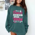 I'm A Dance Senior Mom 2026 Of Course I'm Crying Graduation Comfort Colors Sweatshirt Blue Spruce