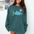 I'm An Introwater Cute Whale I'm An Introvert Comfort Colors Sweatshirt Blue Spruce