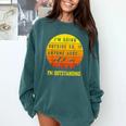 I'm Outstanding Retro Introvert Mountain Trip Lover Comfort Colors Sweatshirt Blue Spruce