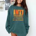 INTJ Architect Personality Introvert Sarcastic Orange Comfort Colors Sweatshirt Blue Spruce INTJ Architect Personality Introvert Sarcastic Orange Comfort Colors Sweatshirt Blue Spruce