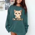 Introvert Anime Cat Ew People Comfort Colors Sweatshirt Blue Spruce Introvert Anime Cat Ew People Comfort Colors Sweatshirt Blue Spruce