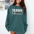 Introvert Anti-Social Shy Teen Joke Sarcastic Comfort Colors Sweatshirt Blue Spruce
