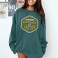 Introvert Approach With Caution For Introverted People Comfort Colors Sweatshirt Blue Spruce Introvert Approach With Caution For Introverted People Comfort Colors Sweatshirt Blue Spruce