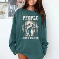 Introvert Bigfoot People Not A Big Fan Dad Joke Comfort Colors Sweatshirt Blue Spruce