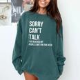 Introvert Can't Talk Reached People Limit For The Week Comfort Colors Sweatshirt Blue Spruce