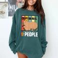 Introvert Capybara Rodent Animal Lover Antisocial Retro Comfort Colors Sweatshirt Blue Spruce