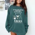 Introvert Cat Coffee Sarcastic Dark Humor Focus Meme Graphic Comfort Colors Sweatshirt Blue Spruce
