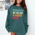 Introvert Cute Horse Lover Horse Riding Equestrian Comfort Colors Sweatshirt Blue Spruce