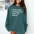 Introvert Lizard Owner Comfort Colors Sweatshirt Blue Spruce