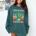 Introvert Selectively Social Anti-Social Shy Comfort Colors Sweatshirt Blue Spruce Introvert Selectively Social Anti-Social Shy Comfort Colors Sweatshirt Blue Spruce
