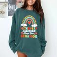 Introvert But Willing To Shape Your Behavior Comfort Colors Sweatshirt Blue Spruce