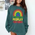 It's Way Too Peopley Outside Anti Social Introvert Comfort Colors Sweatshirt Blue Spruce