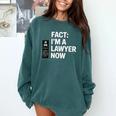 JD ESQ Law Graduate Fact I’m a Lawyer Now Graduation Comfort Colors Sweatshirt Blue Spruce