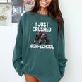 I Just Crushed High School Graduation Monster Truck Shirt Comfort Colors Sweatshirt Blue Spruce