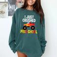 I Just Crushed Preschool Monster Graduation Pre-K Shirt Comfort Colors Sweatshirt Blue Spruce